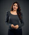 Long Puff Sleeve Grey Ponte Top